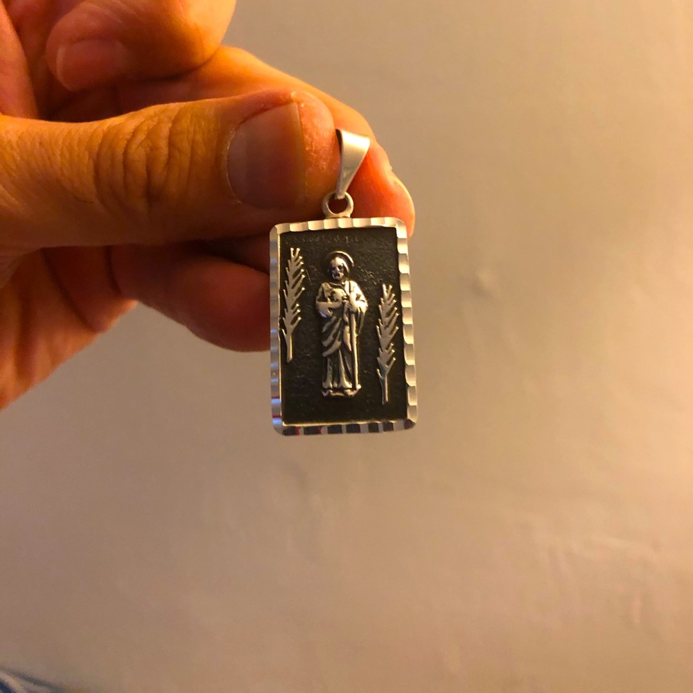 Silver 950 Saint Jude pendant taxco